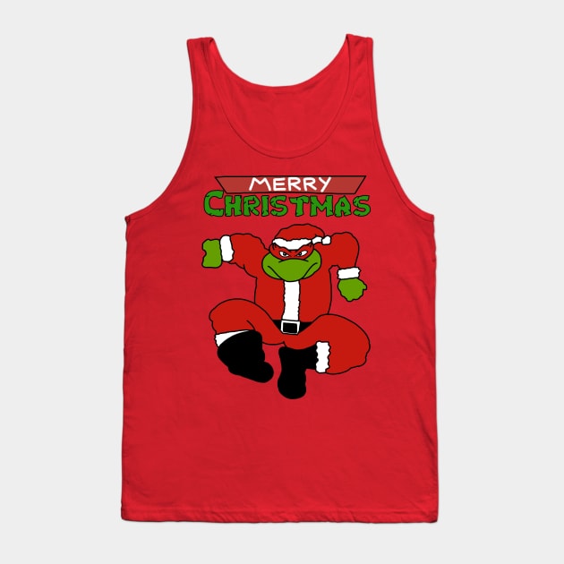 TMNT Raphael Santa Claus Christmas Design Tank Top by SimplePeteDoodles